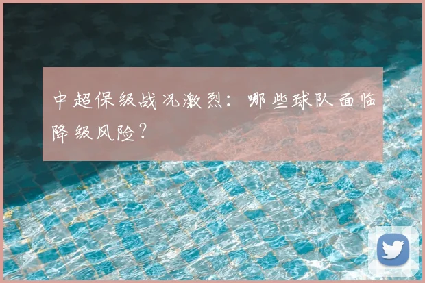 中超保级战况激烈：哪些球队面临降级风险？